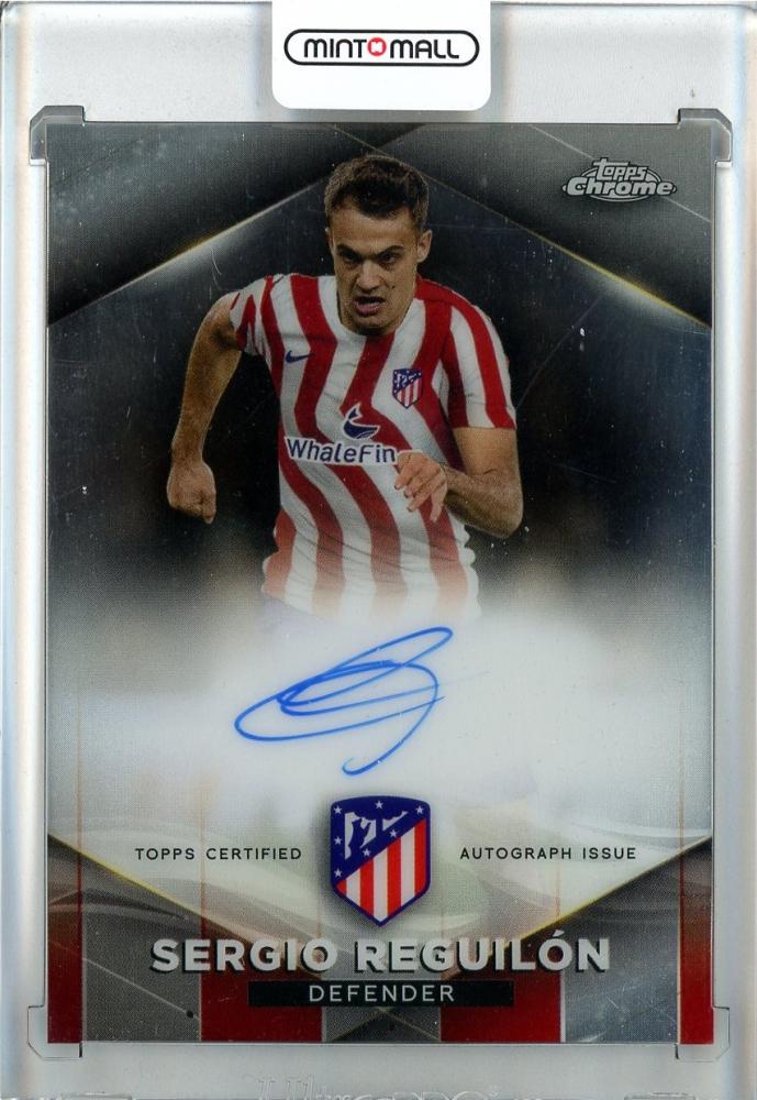2022-23 Topps Chrome Atletico Madrid Team Set with Sergio Reguilon autograph card serial #AU-SR01/75