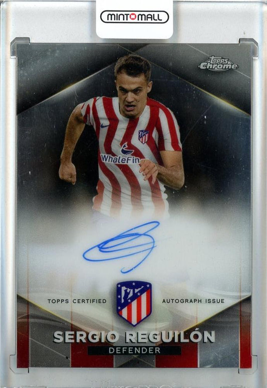2022-23 Topps Chrome Atletico Madrid Team Set with Sergio Reguilon autograph card serial #AU-SR01/75