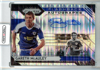 2020-21 Panini Prizm Premier League Soccer Gareth McAuley Flashback Autograph card #FA-GMA Leicester City