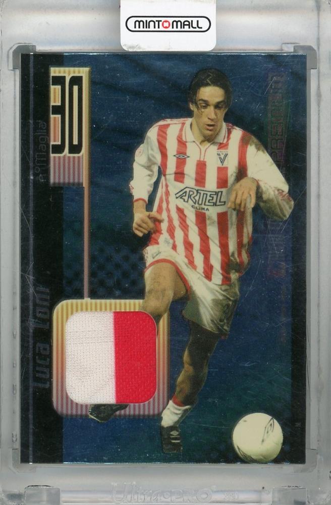 2001 Panini Calcio Cards Premium Luca Toni Carta Maglia jersey card #C8 from Vicenza featuring player Luca Toni