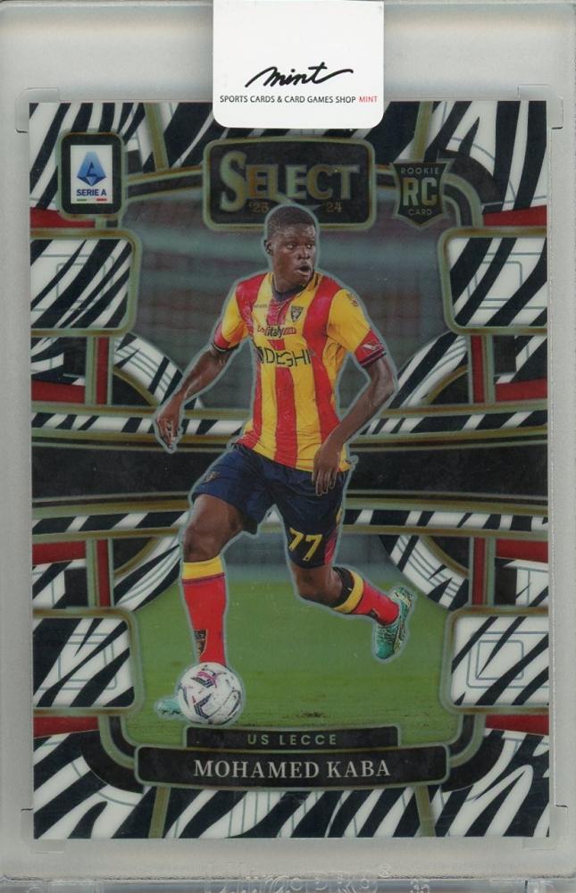 2023-24 PANINI SELECT SERIE A Mohamed Kaba RC Zebra trading card numbered 8917 out of 20 US Lecce