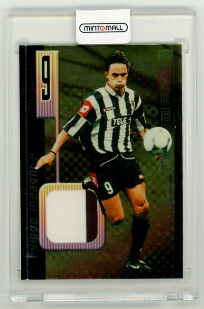 2001 PANINI CALCIO Premium Carta Maglia Jersey featuring Filippo Inzaghi serial number C2