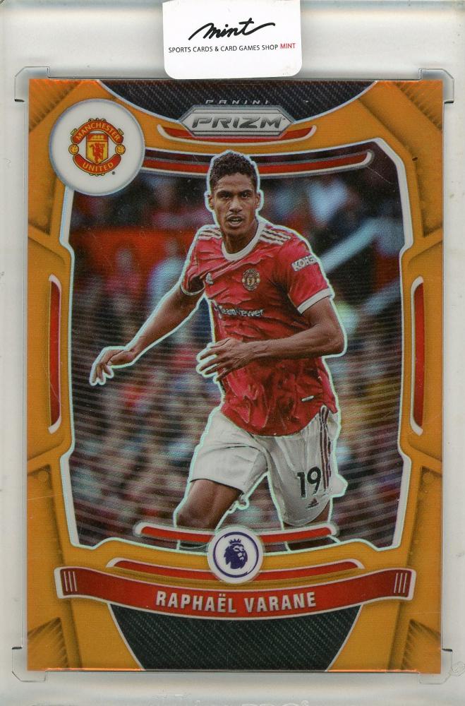 2021-22 Panini Prizm Premier League Raphael Varane limited edition trading card number 6 of 25