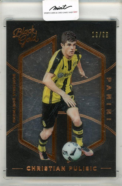 2016-17 Panini Black Gold Christian Pulisic trading card serial number 19 of 99 in used condition