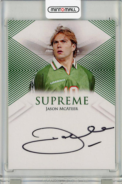 2024 Futera Unique World Football Jason Mcateer SUPREME handwritten autograph card serial number 2 of 3