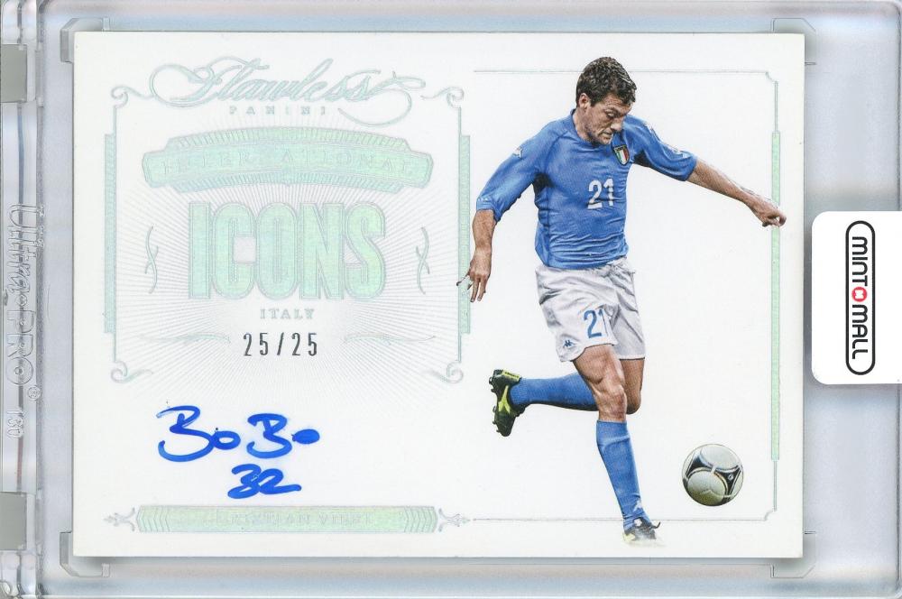 2015-16 Panini Flawless Soccer Christian Vieri signed card serial number 25 of 25 from Italy