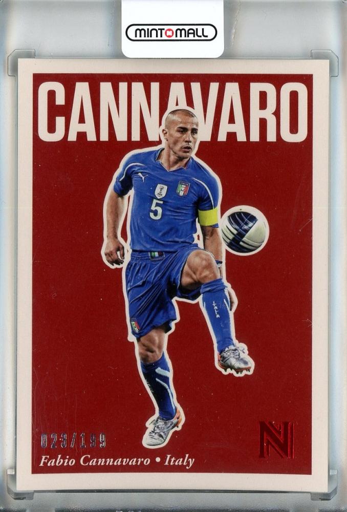2017 Panini Nobility Fabio Cannavaro Red trading card serial number 49023 of 199 from Italy