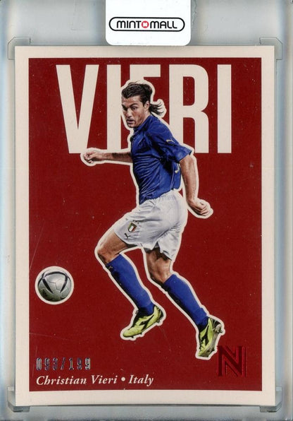 2017 Panini Nobility Christian Vieri Red collectible card numbered 32093 of 199 from Italy