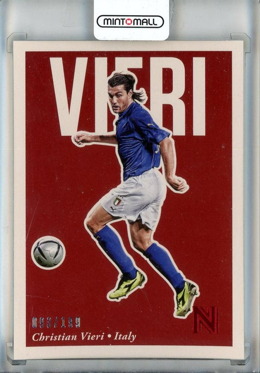 2017 Panini Nobility Christian Vieri Red collectible card numbered 32093 of 199 from Italy