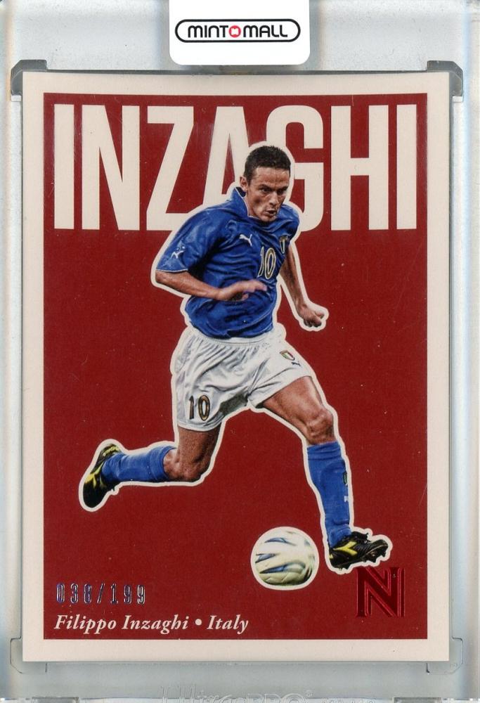 2017 Panini Nobility Filippo Inzaghi Red trading card numbered 15038 out of 199 from Italy