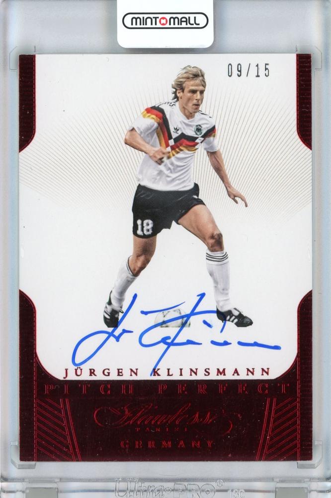 2015-16 Panini Flawless Jurgen Klinsmann Pitch Perfect autograph card numbered 9 of 15 with signature
