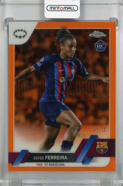2022-23 Topps Chrome UEFA Women's Champions League Geyse Ferreira Orange Parallel rookie card #16 FC Barcelona