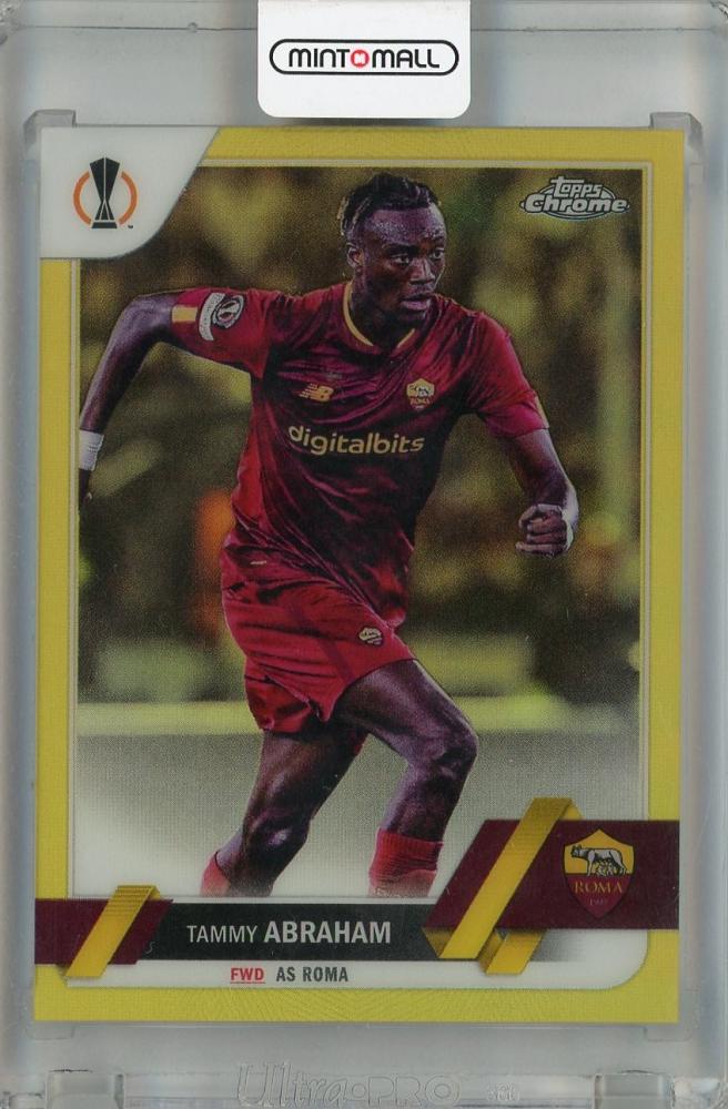 2022-23 Topps UEFA Club Competitions AS Roma Tammy Abraham Gold Foil card number 105, parallel version 23 of 50