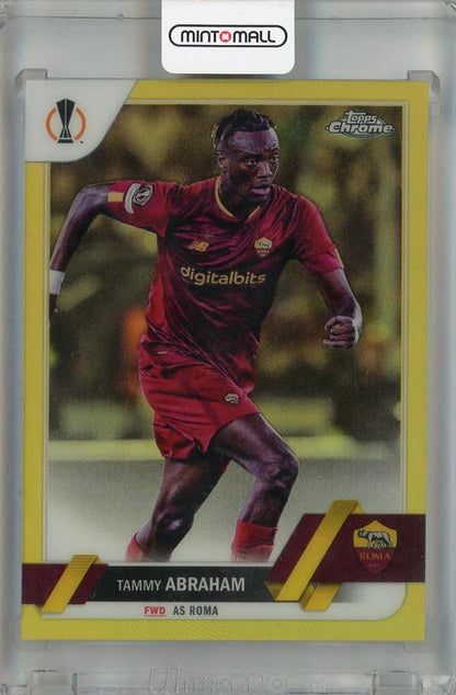 2022-23 Topps UEFA Club Competitions AS Roma Tammy Abraham Gold Foil card number 105, parallel version 23 of 50