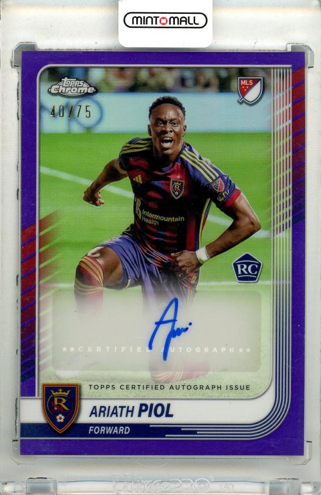2025 Topps Chrome Ariath Piol MLS autograph card purple refractor parallel serial 40 of 75