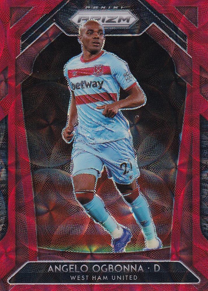 2020-21 Panini Prizm Premier League West Ham United Angelo Ogbonna Base Choice Red card number 18 of 29