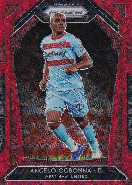 2020-21 Panini Prizm Premier League West Ham United Angelo Ogbonna Base Choice Red card number 18 of 29
