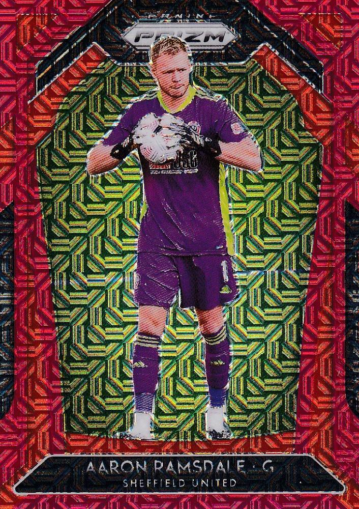 2020-21 Panini Prizm Premier League Sheffield United Aaron Ramsdale Base Red Mojo collectible card