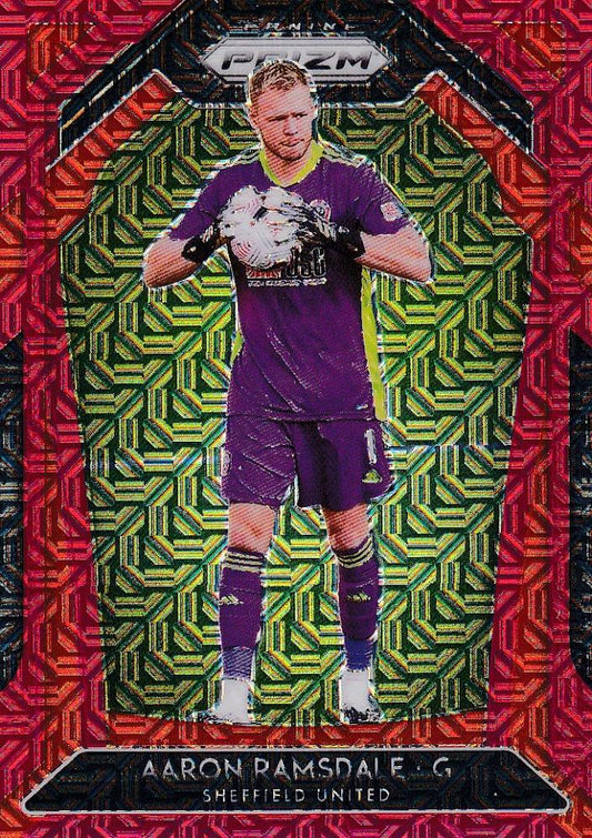 2020-21 Panini Prizm Premier League Sheffield United Aaron Ramsdale Base Red Mojo collectible card