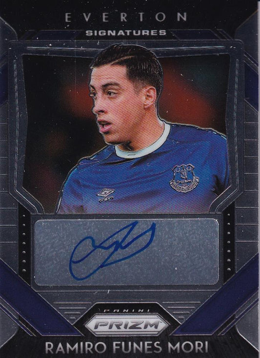 2020-21 Panini Prizm Premier League signed trading card of Everton player Ramiro Funes Mori