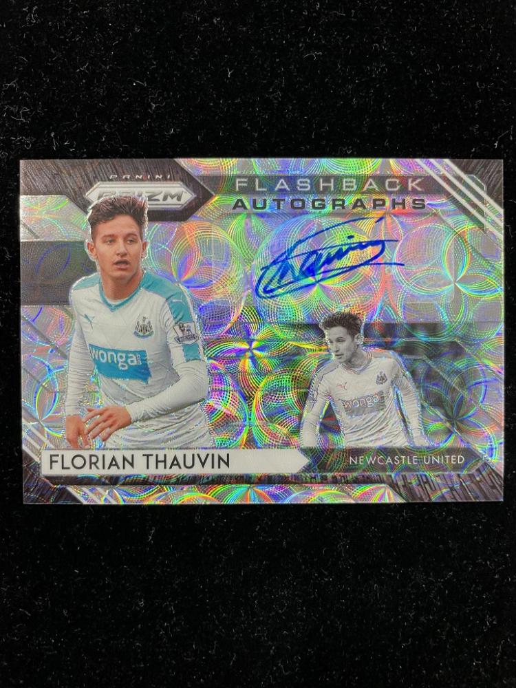 2020-21 Panini Prizm Premier League Florian Thauvin Newcastle United Flashback Autographs Choice trading card