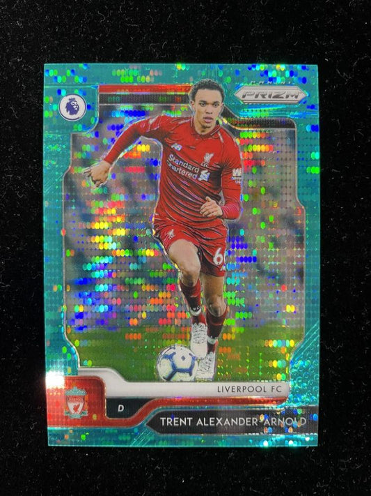 2019-20 Panini Prizm Premier League Liverpool FC Trent Alexander-Arnold Base Breakaway Teal card serial 17 of 35