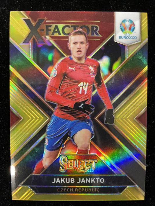 2020 Panini Select UEFA Euro Preview Jakub Jankto X-Factor Gold parallel card numbered 7 of 10