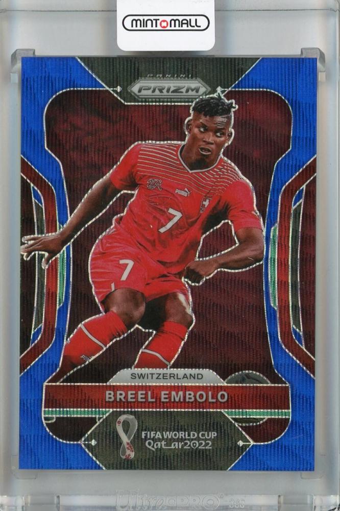 2022 Panini Prizm FIFA World Cup Qatar Breel Embolo Blue Wave card serial 008 of 199 #262