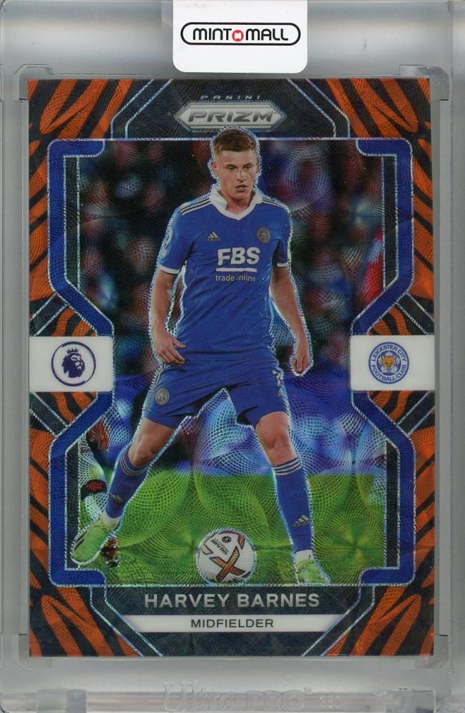 2022-23 Panini Prizm Premier League Harvey Barnes Leicester City Tiger Stripe Choice Prizms trading card #95