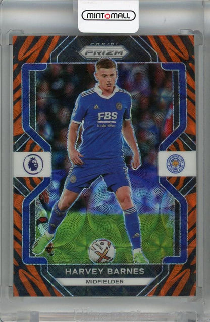 2022-23 Panini Prizm Premier League Harvey Barnes Leicester City Tiger Stripe Choice Prizms trading card #95