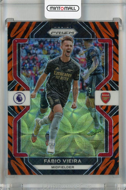 2022-23 Panini Prizm Premier League Arsenal Fabio Vieira Tiger Stripe Choice Prizms trading card #165