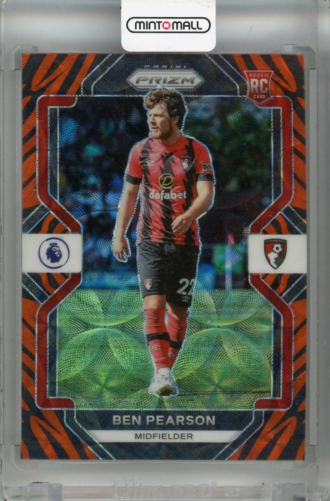 2022-23 Panini Prizm Premier League AFC Bournemouth Ben Pearson Tiger Stripe Choice Prizms rookie card #224
