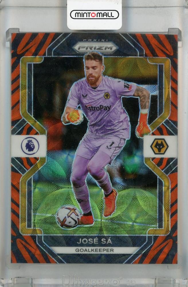 2022-23 Panini Prizm Premier League Wolverhampton Wanderers Jose Sa Tiger Stripe Choice Prizms trading card