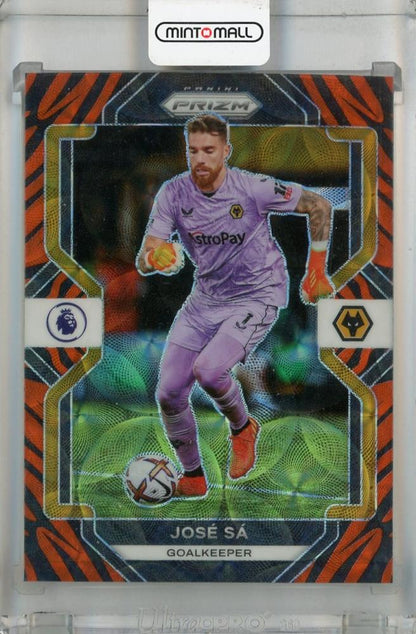2022-23 Panini Prizm Premier League Wolverhampton Wanderers Jose Sa Tiger Stripe Choice Prizms trading card
