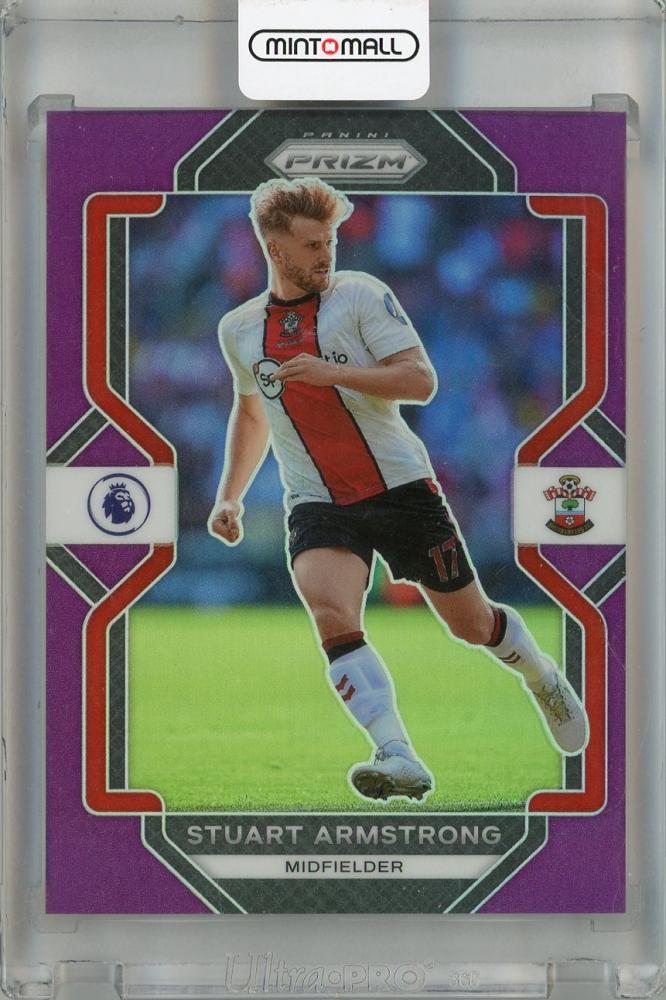 2022-23 Panini Prizm Premier League Southampton Stuart Armstrong Purple parallel trading card #204 serial 35 of 49