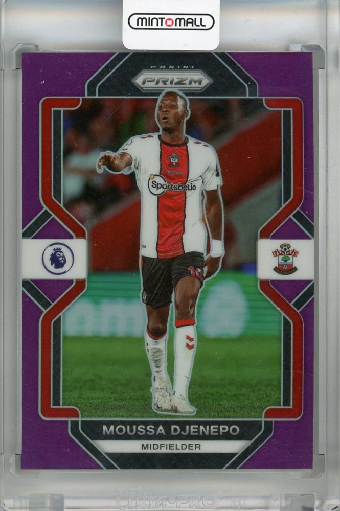 2022-23 Panini Prizm Premier League Moussa Djenepo Purple Parallel #208 soccer trading card