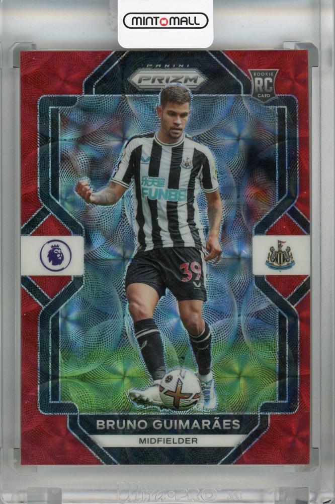 2022-23 Panini Prizm Premier League Bruno Guimaraes Newcastle United Red Choice Prizms card #179 23/30