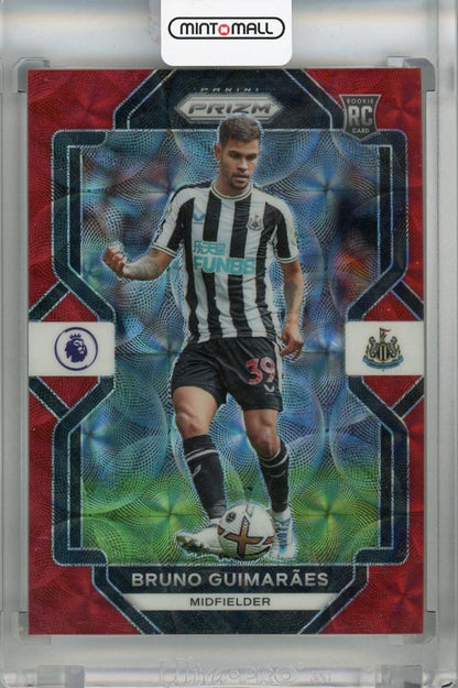 2022-23 Panini Prizm Premier League Bruno Guimaraes Newcastle United Red Choice Prizms card #179 23/30