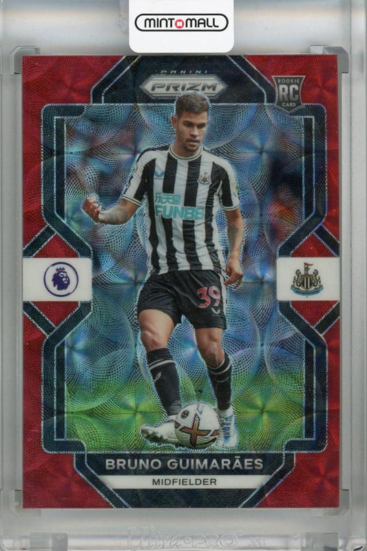 2022-23 Panini Prizm Premier League Bruno Guimaraes Newcastle United Red Choice Prizms card #179 23/30