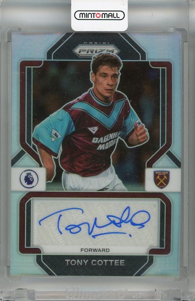 2022-23 Panini Prizm Premier League West Ham United Tony Cottee Autograph Silver card #19 Parallel 11/99