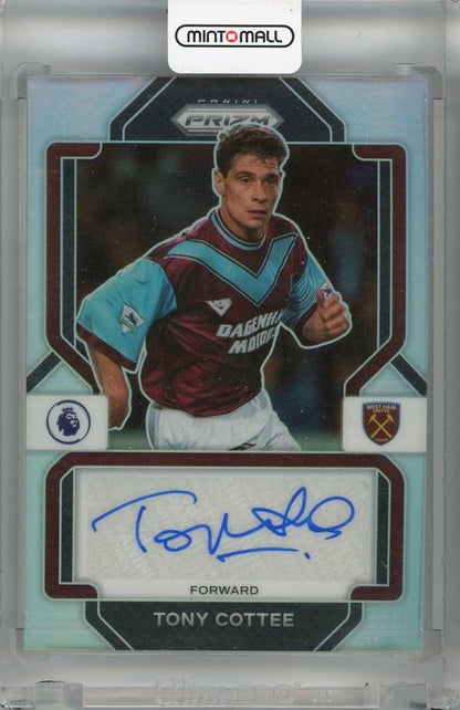 2022-23 Panini Prizm Premier League West Ham United Tony Cottee Autograph Silver card #19 Parallel 11/99