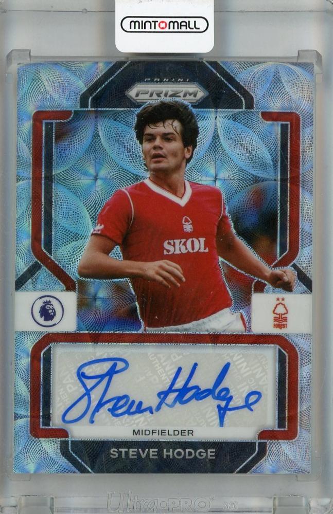 2022-23 Panini Prizm Premier League Nottingham Forest FC Steve Hodge Autograph Silver Base Choice #65 trading card