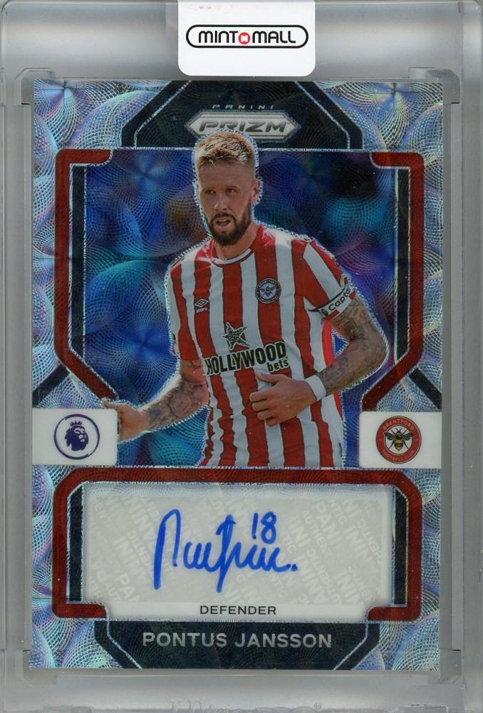 2022-23 Panini Prizm Premier League Brentford Pontus Jansson Autograph Silver Base Choice parallel card
