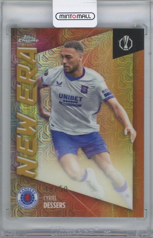 2024-25 TOPPS UEFA Japan Edition CYRIEL DESSERS Rangers FC Gold Mojo Refractors soccer card numbered 48/50