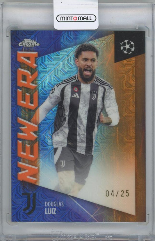 2024-25 TOPPS UEFA Japan Edition Douglas Luiz Juventus Orange Mojo Refractors trading card
