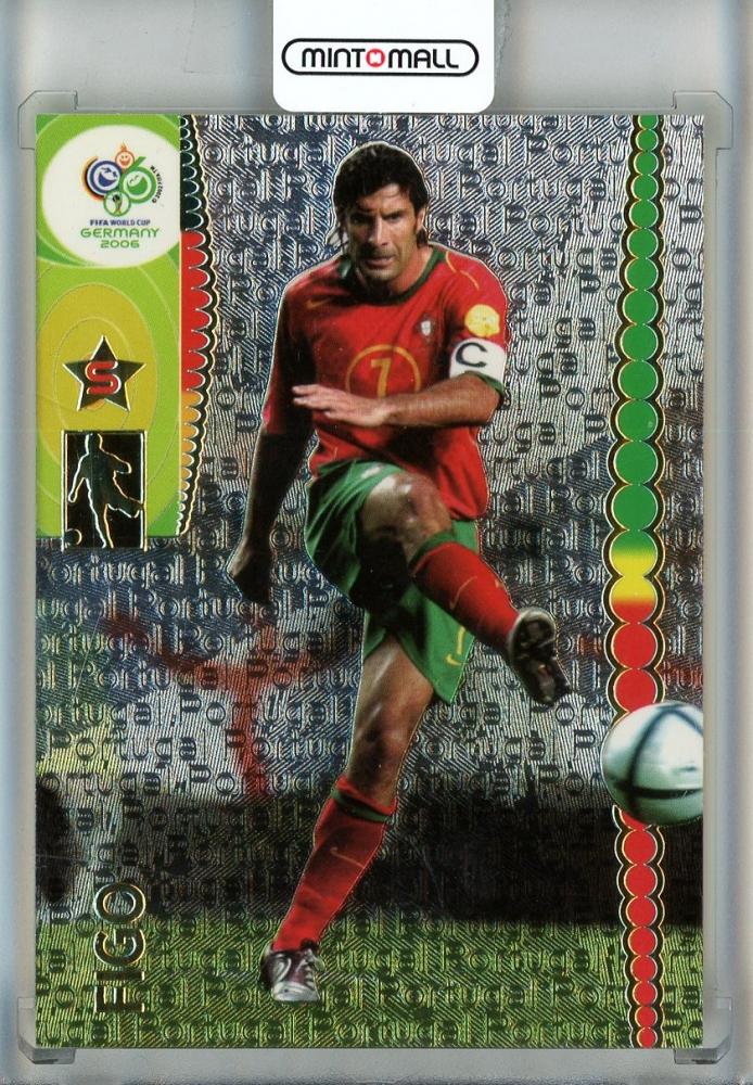 2006 Panini World Cup Germany trading card of Figo #166 from Portugal in excellent used condition