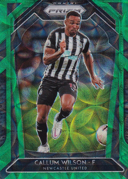 2020-21 Panini Prizm Premier League Newcastle United Callum Wilson Base Choice Green parallel trading card number 4 of 9