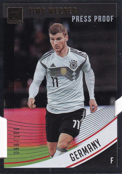 2018-19 Donruss Germany Timo Werner Base Die-Cuts trading card serial number 068 of 100