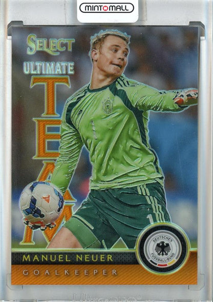 2015-16 Select Manuel Neuer Orange #1 card serial numbered 149/149 from Germany