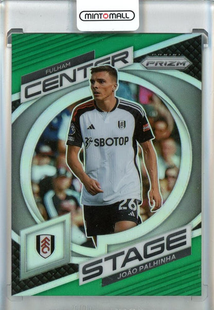 2023-24 Panini Prizm EPL Joao Palhinha Center Stage Prizms Green trading card serial #103/5 from Fulham